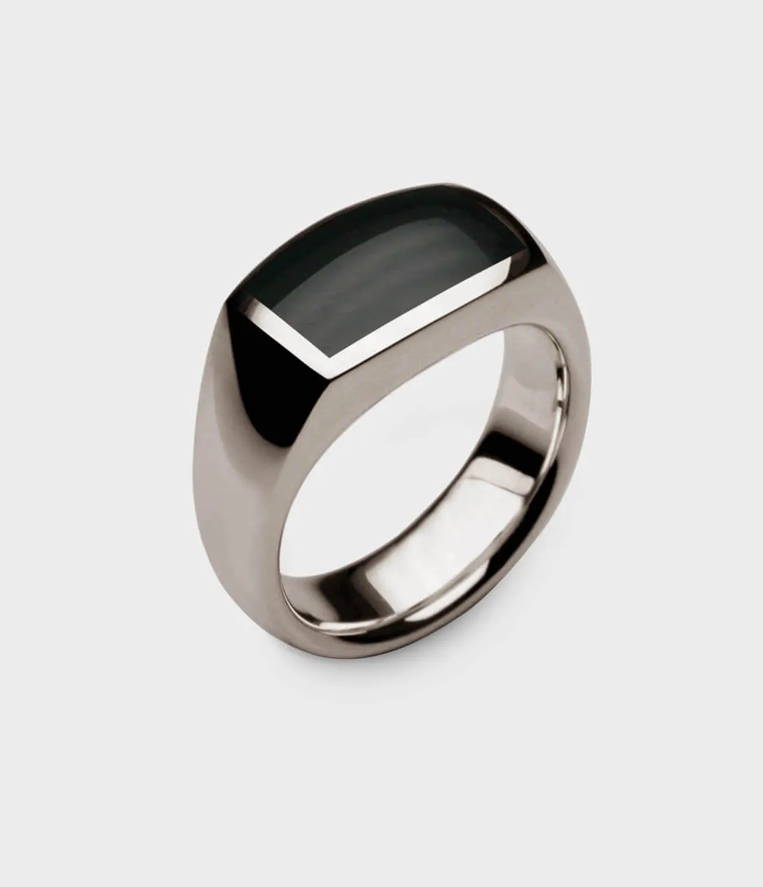 Inlaid Oxford Signet Ring