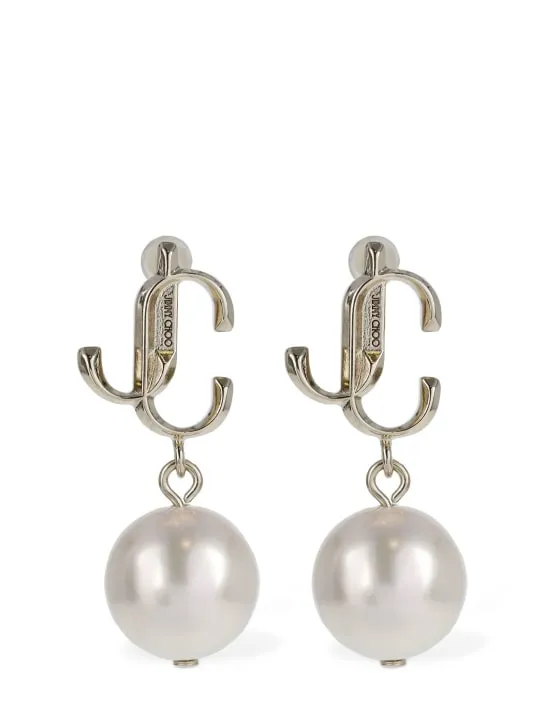 Jimmy Choo   JC imitation pearl drop earrings 