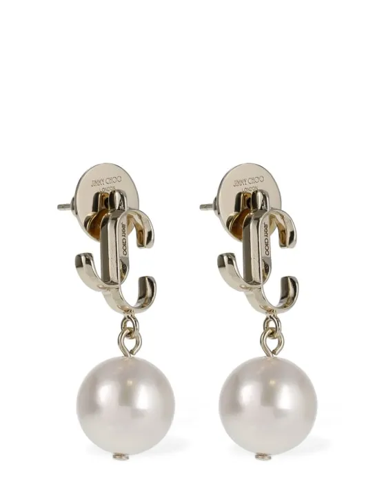Jimmy Choo   JC imitation pearl drop earrings 