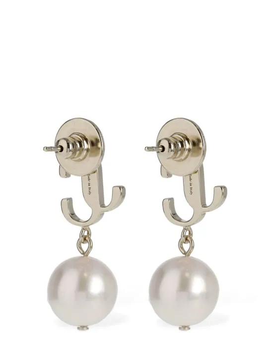 Jimmy Choo   JC imitation pearl drop earrings 