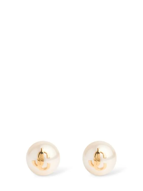 Jimmy Choo   JC imitation pearl stud earrings 