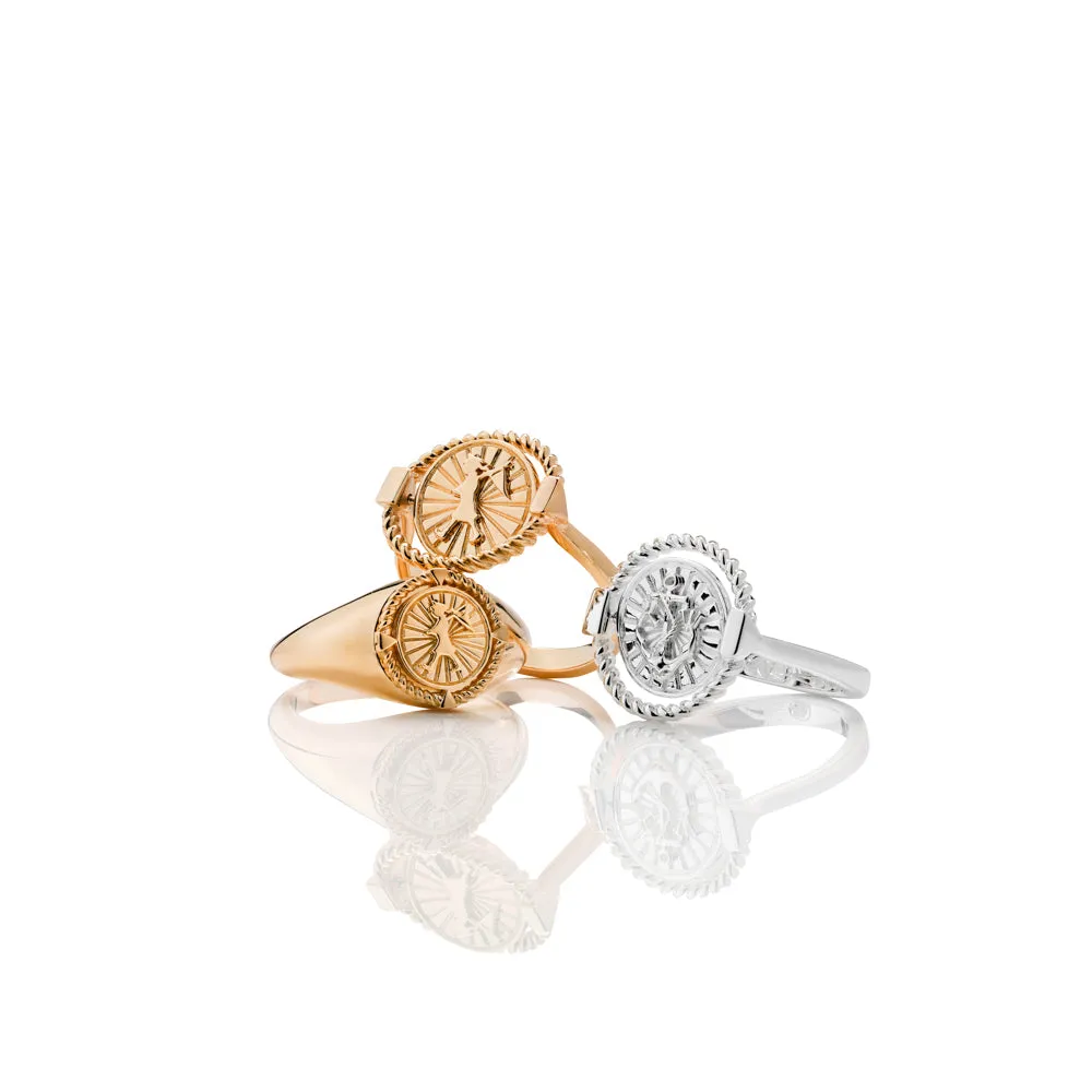 Karen Walker Voyager Signet Ring - 9ct Yellow Gold