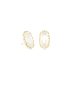 Kendra Scott  Ellie Stud Earrings Gold Ivory Mother Of Pearl