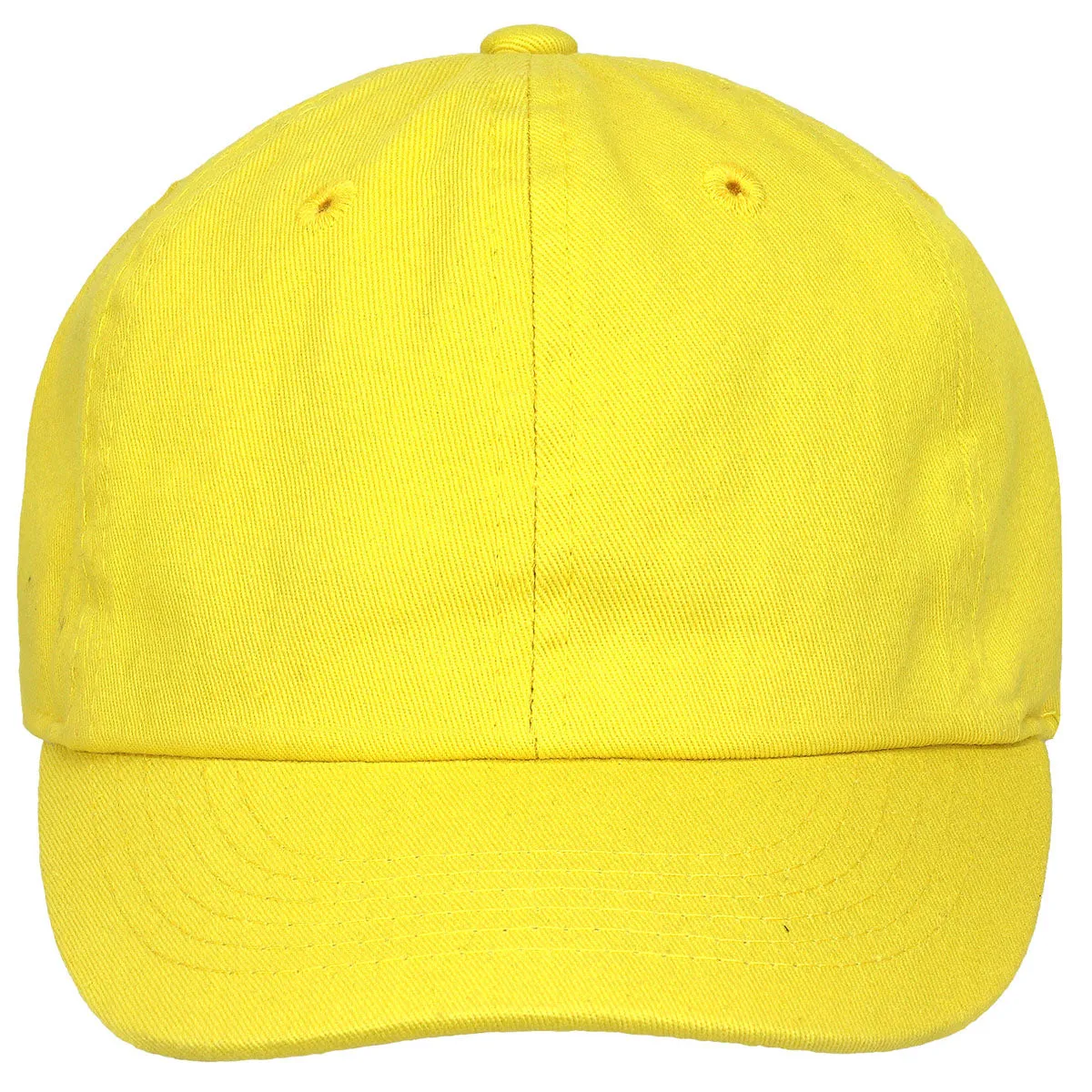 Kids Baseball Cap Cotton Adjustable Size - Yellow