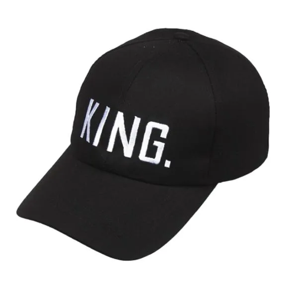 King Embroidery Black Adjustable Baseball Cap 國王刺繡黑色可調節棒球帽 KCHT2379