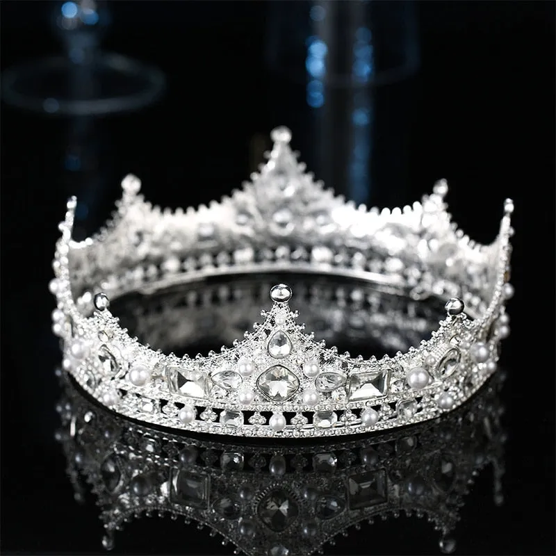 Kings Baroque Vintage Crystal Full Round Crown