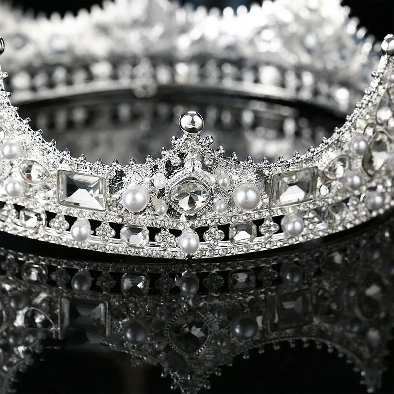 Kings Baroque Vintage Crystal Full Round Crown