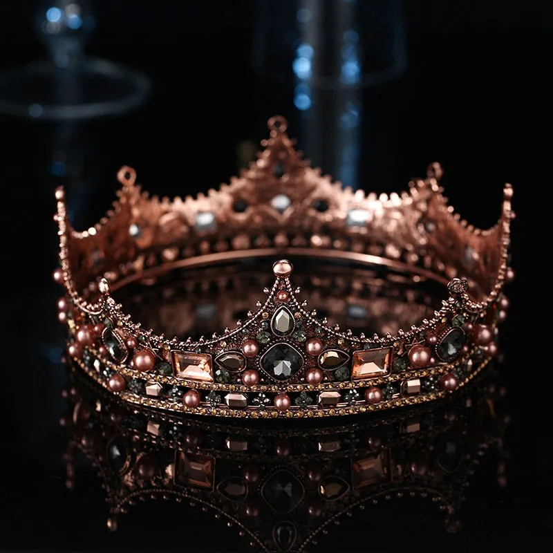 Kings Baroque Vintage Crystal Full Round Crown