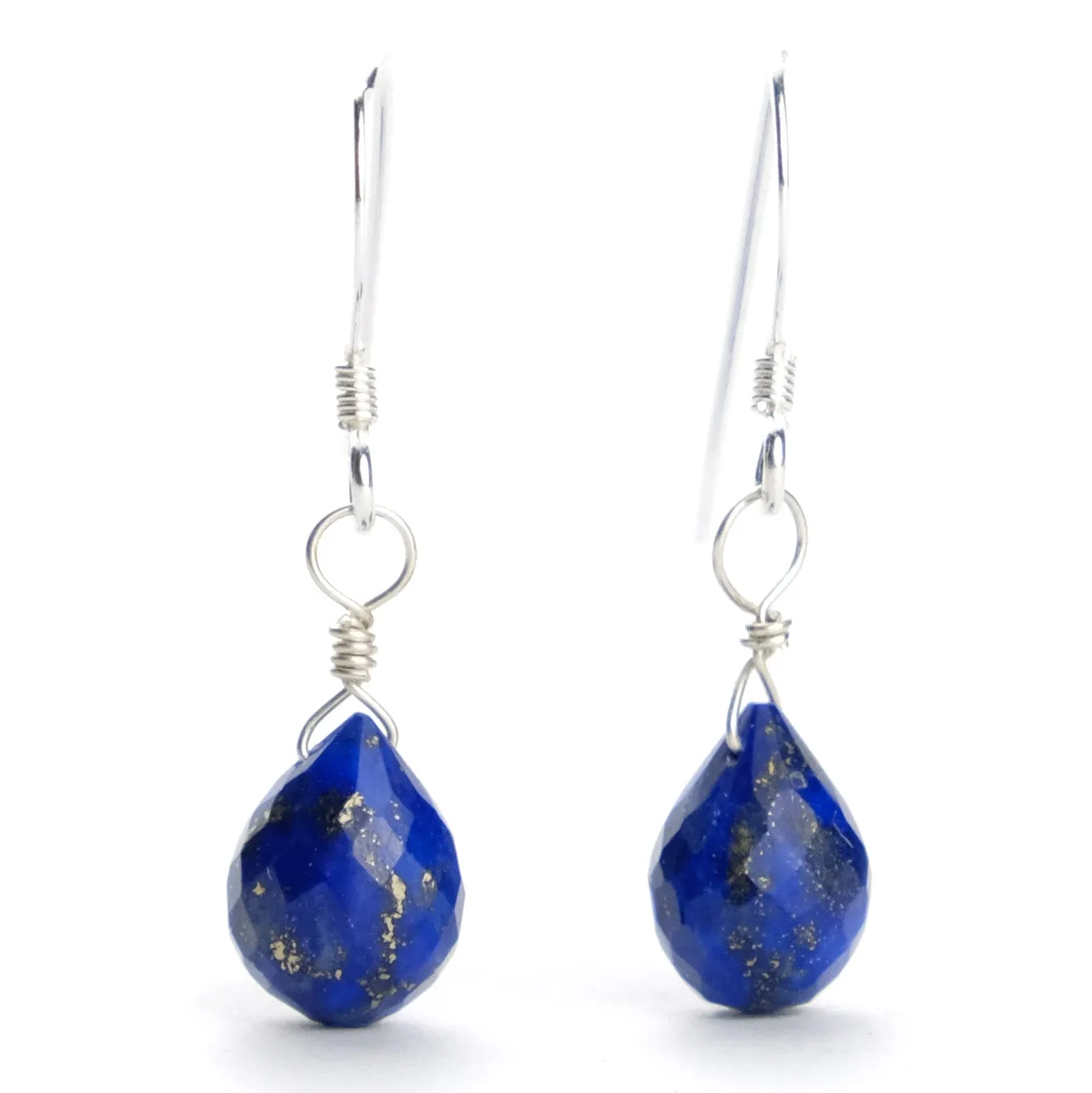 Lapis Lazuli Earrings with Sterling Silver French Earwires
