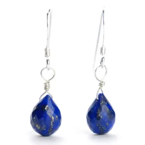 Lapis Lazuli Earrings with Sterling Silver French Earwires