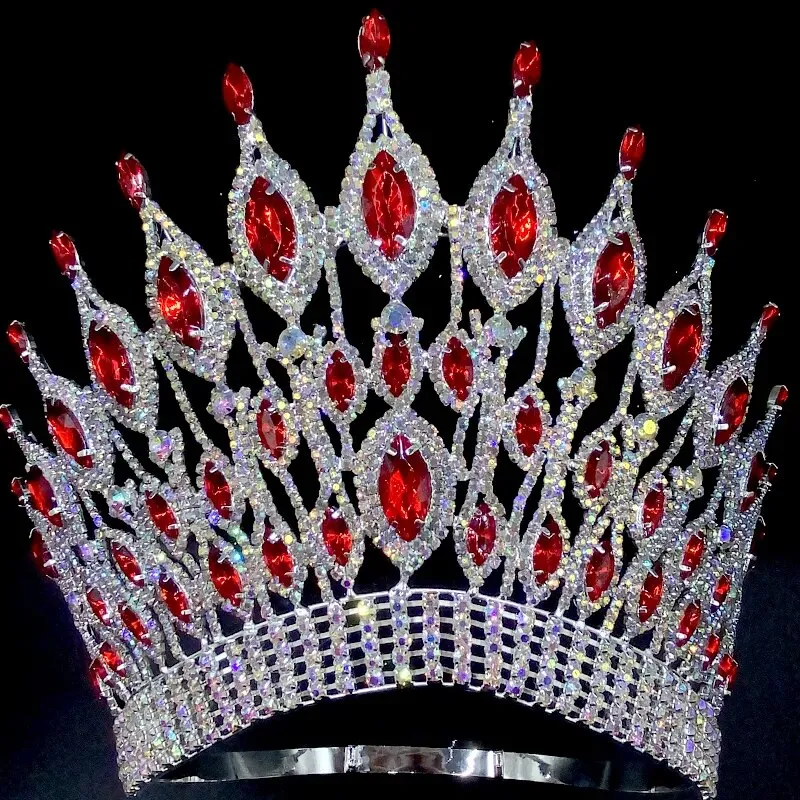 Large Crystal Queen Rhinestone Tiara Party Stage Show Tiara Crown