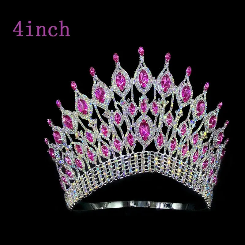 Large Crystal Queen Rhinestone Tiara Party Stage Show Tiara Crown