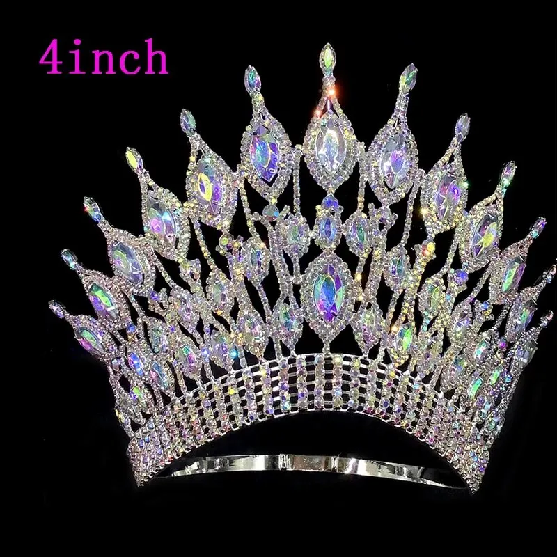 Large Crystal Queen Rhinestone Tiara Party Stage Show Tiara Crown