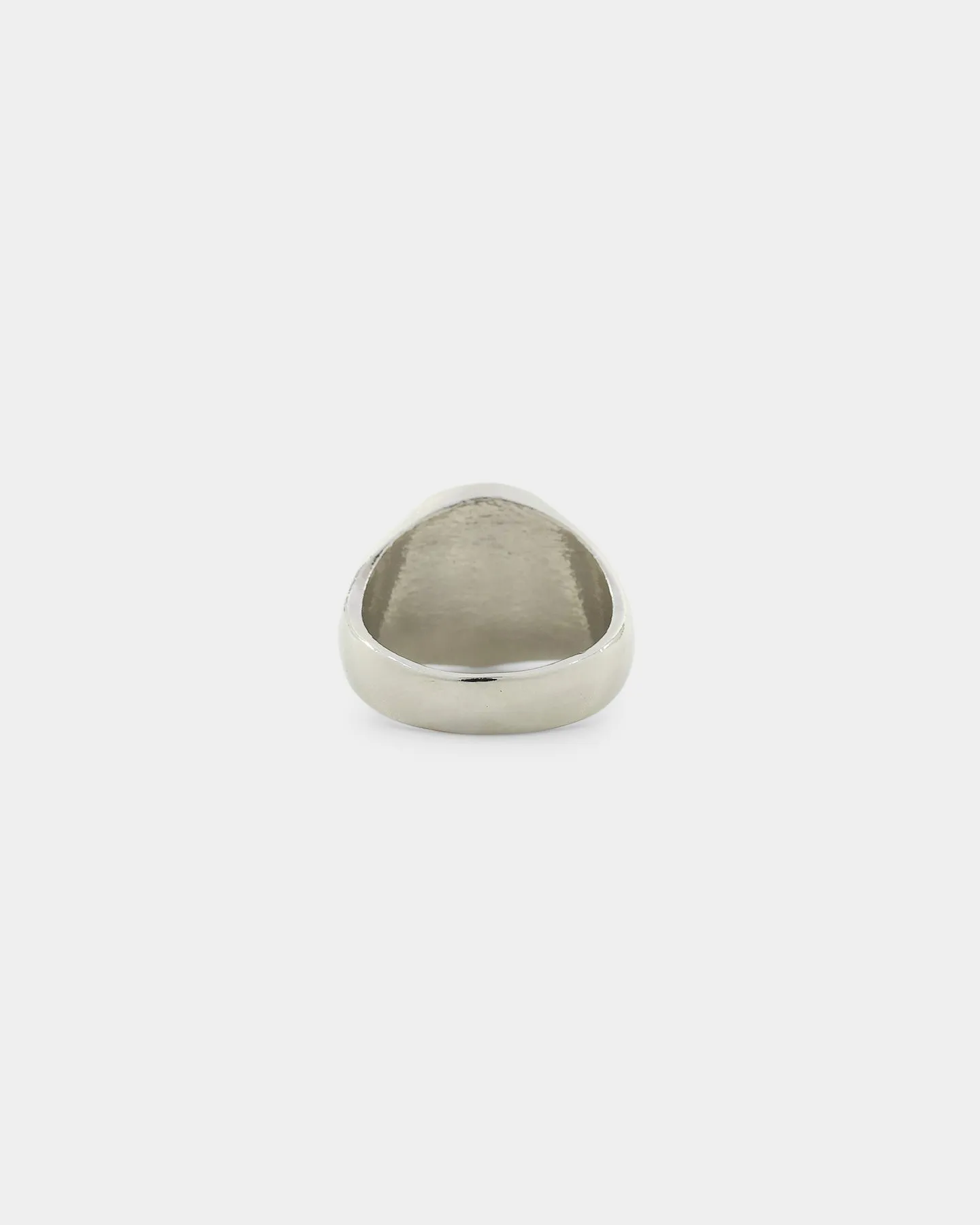 Loiter Checkerboard Signet Ring Silver/Black/White