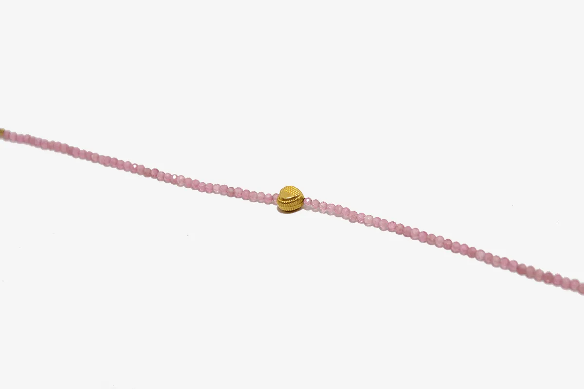 Margaret Solow 18k Pink Tourmaline Beaded Bracelet