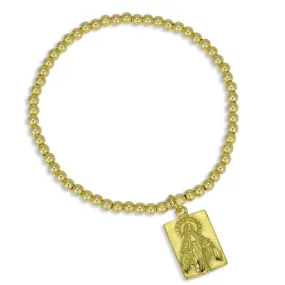 Maria Virgin Mary Pendant Bead Bracelet
