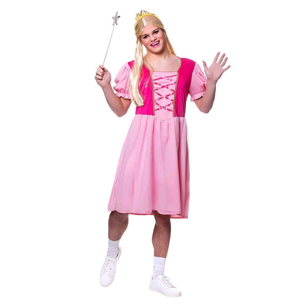 Mens Funny Princes Pink Stag Do Costume