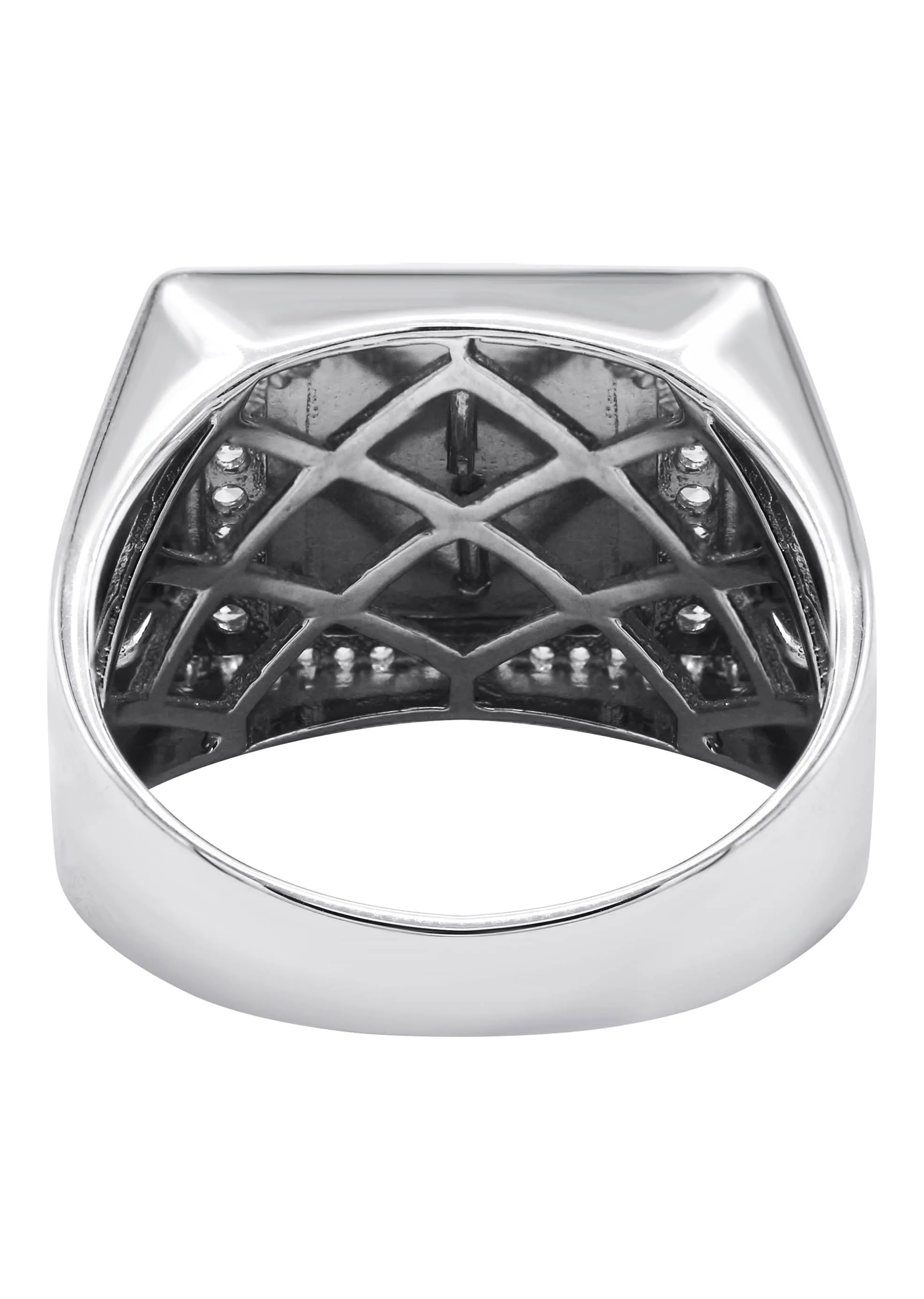 Mens Silver Mason Signet Ring | Appx 7.8 Grams