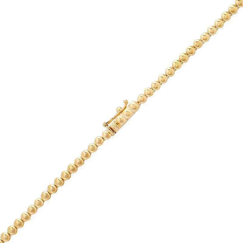 Mini Bezel Tennis Necklace With Illusion Set Turquoise Center