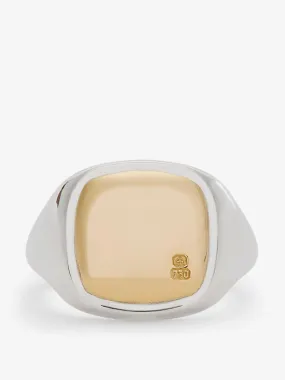 Mini cushion signet ring