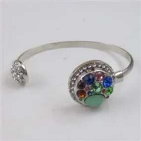 Multi-color Crystal Multi-stone Bangle Bracelet