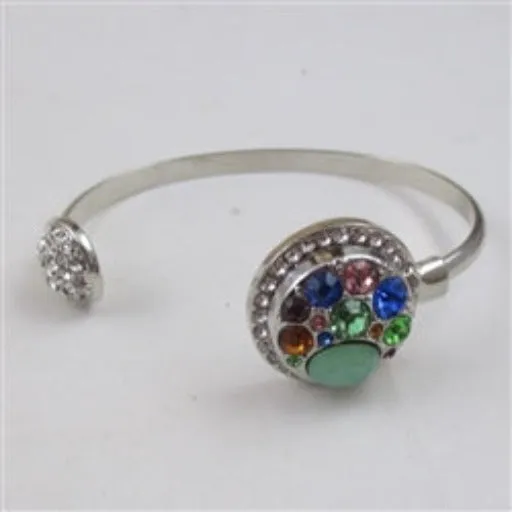 Multi-color Crystal Multi-stone Bangle Bracelet