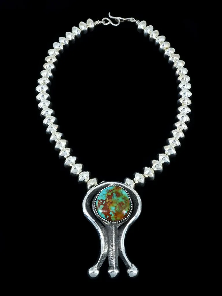 Native American Jewelry Royston Turquoise Beaded Necklace