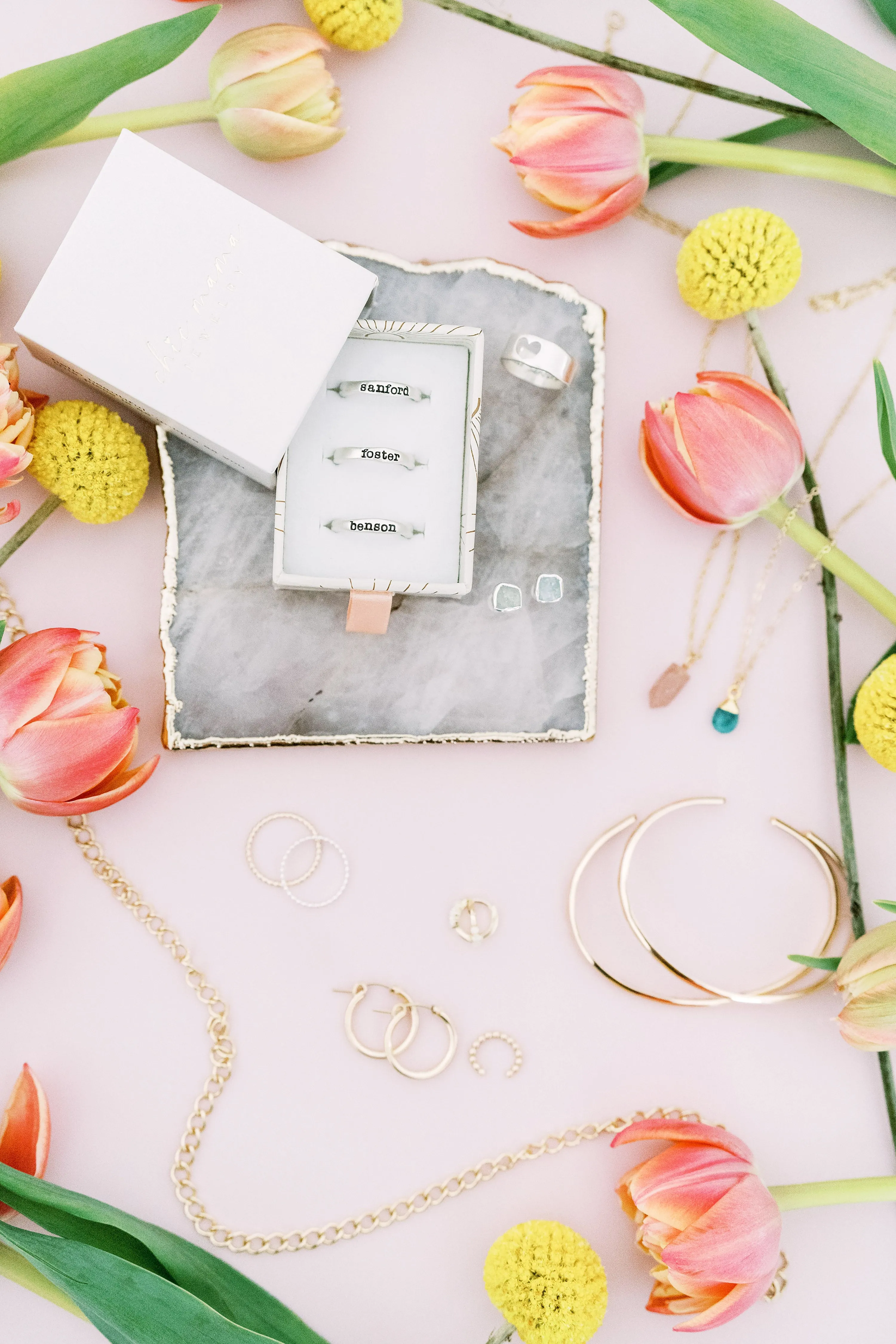 natural gemstone necklace { silver   gold }