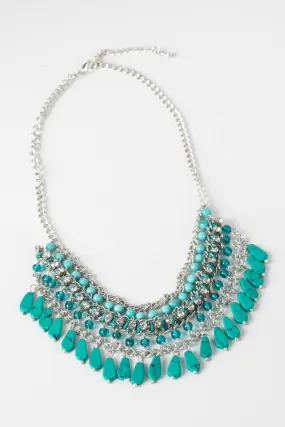 Ophelia Layered Turquoise Resin Necklace