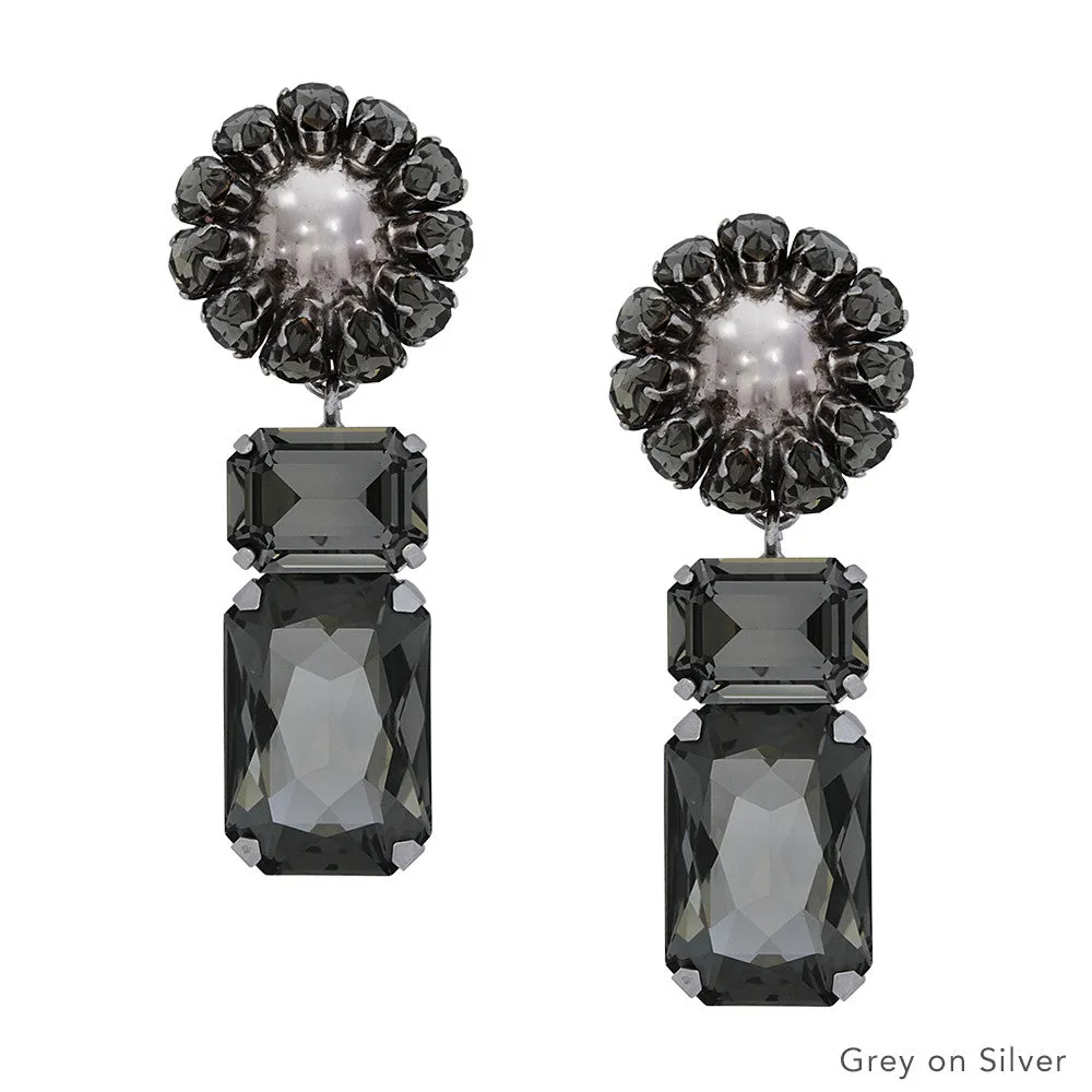 Painted Muse Earrings - Silver