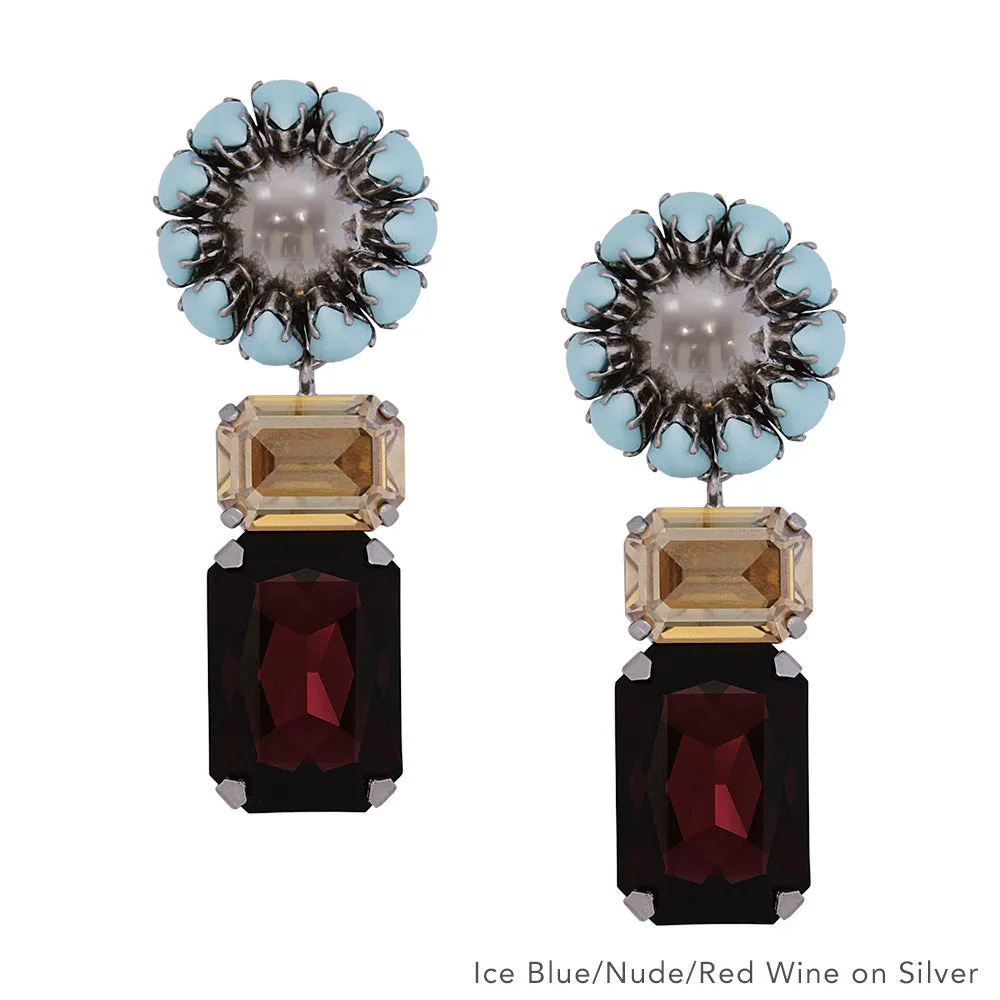 Painted Muse Earrings - Silver