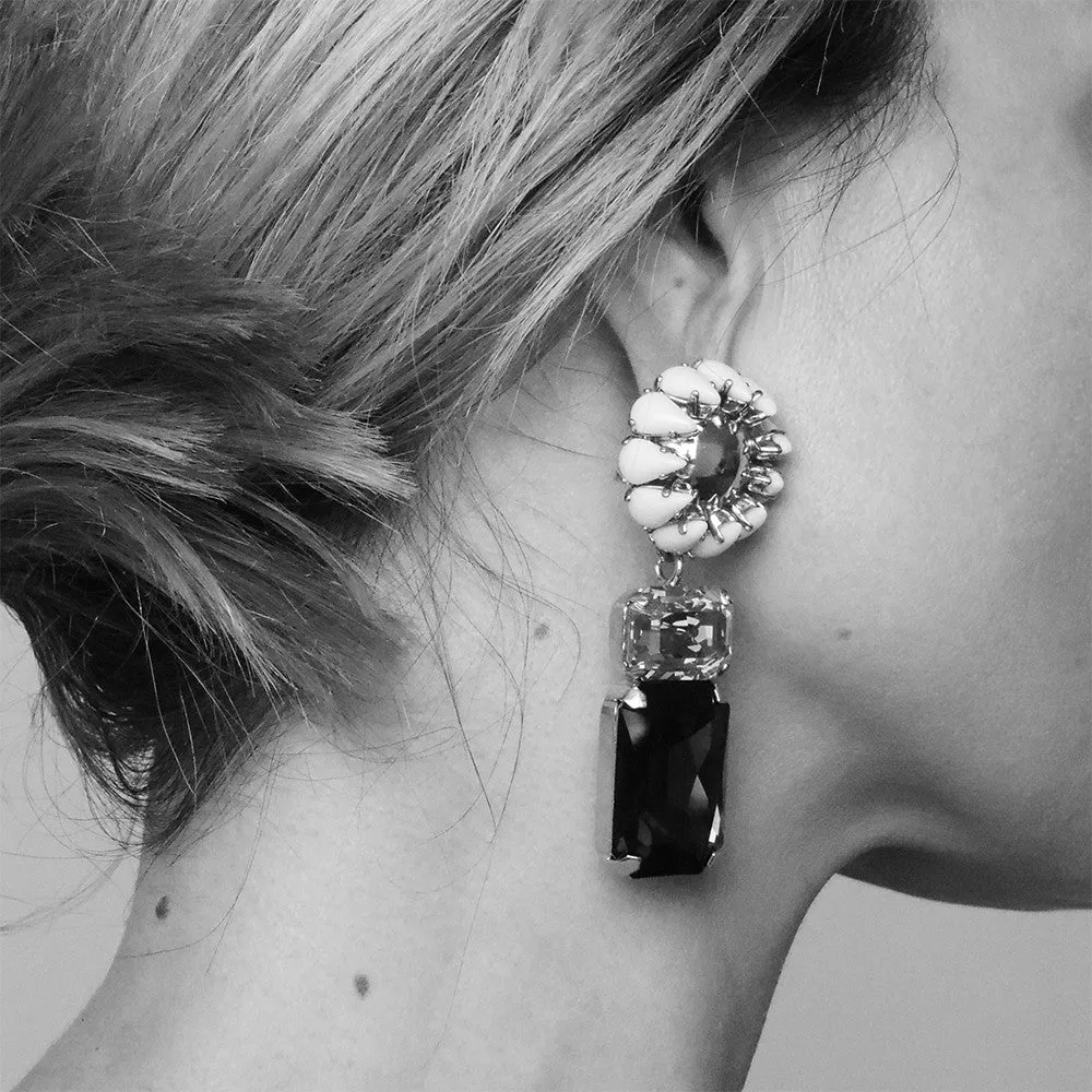 Painted Muse Earrings - Silver