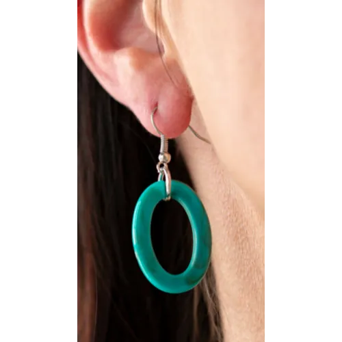 Paparazzi Courageously Chromatic Blue Necklace & Earrings Set