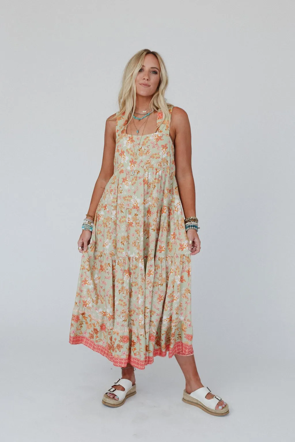 Paradise Sunrise Maxi Dress - Sage