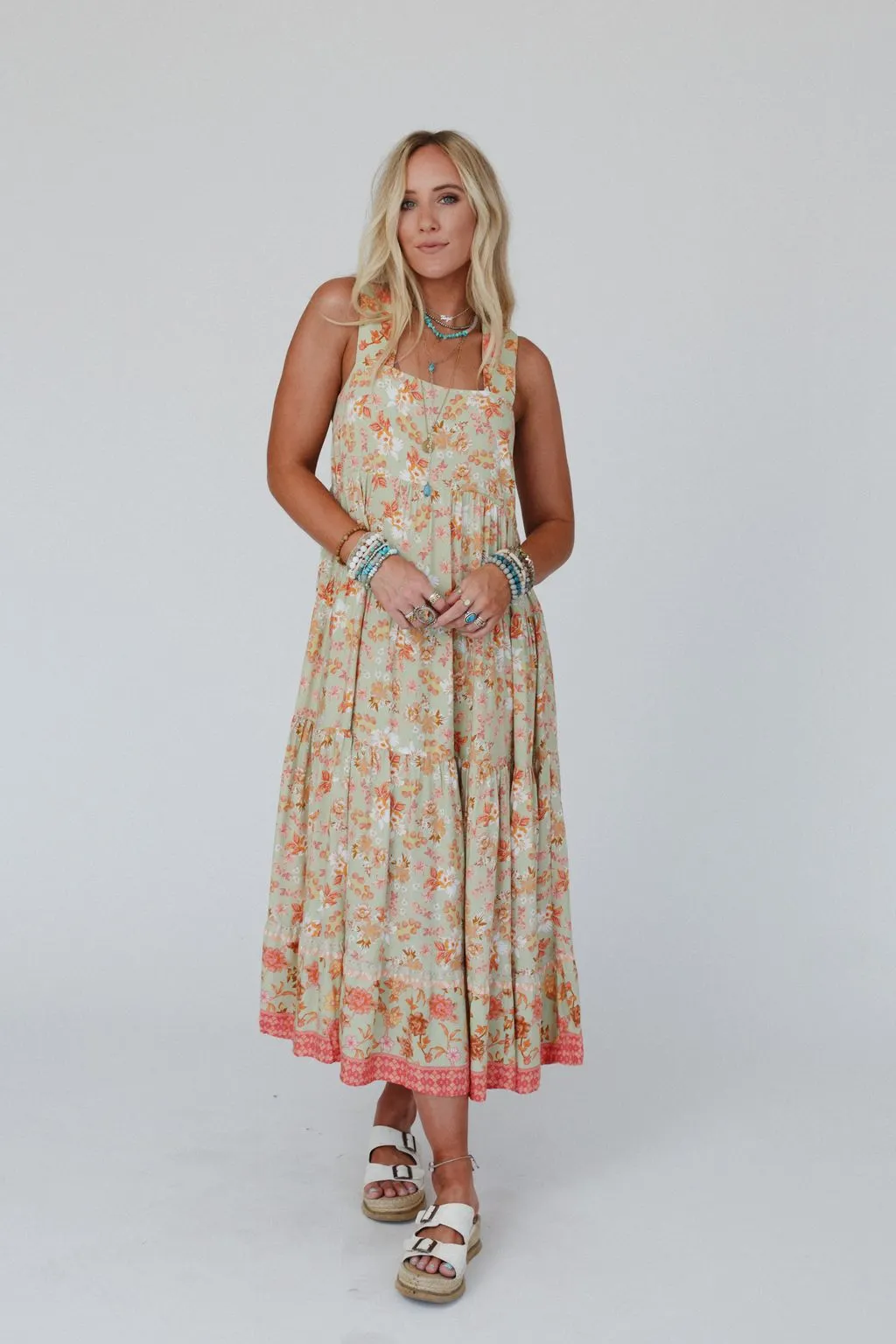 Paradise Sunrise Maxi Dress - Sage