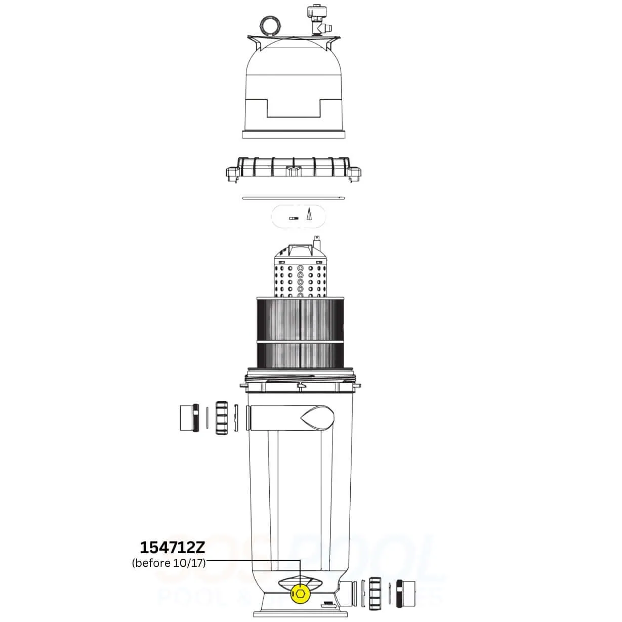 Pentair Drain Cap For Sand Filters | 154712