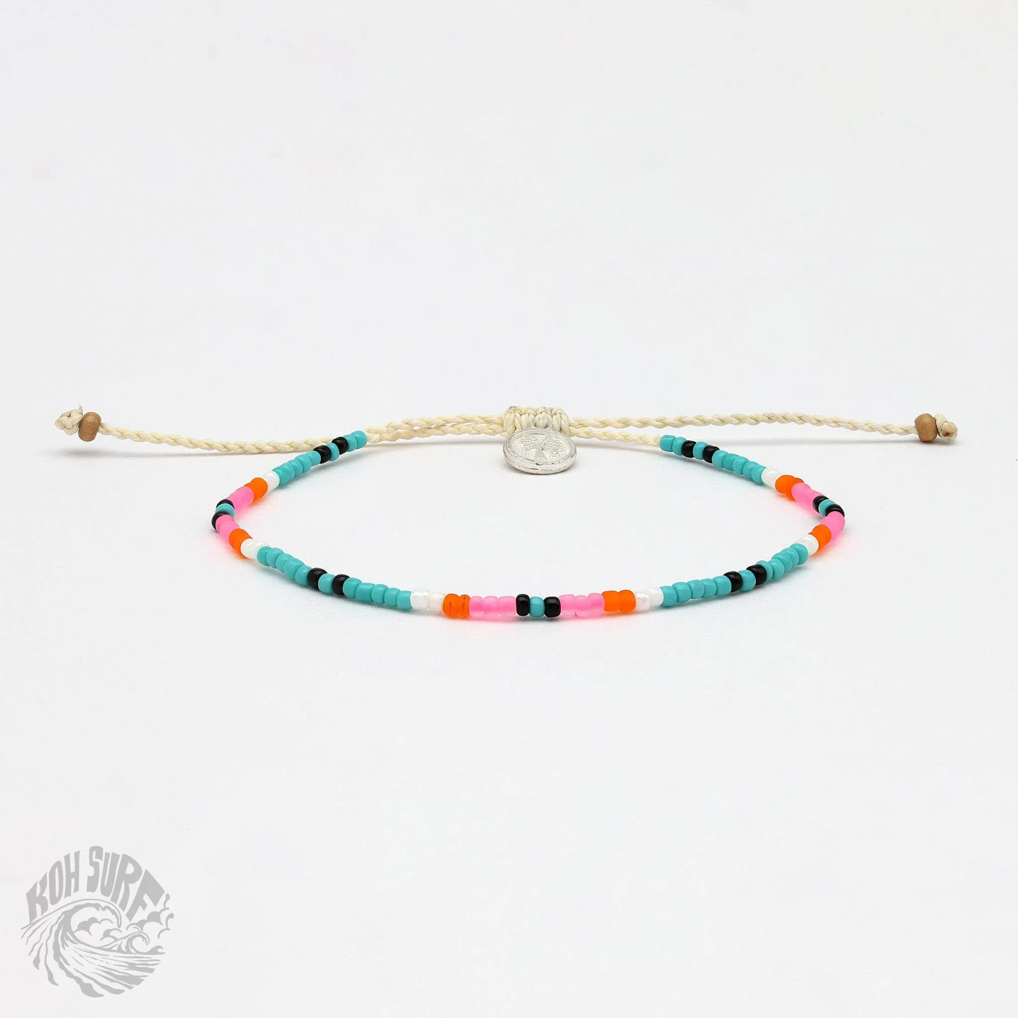 Pineapple Island -  Alila Dainty Beaded Bracelet, Surf Jewelry by Koh Surf: Aqua