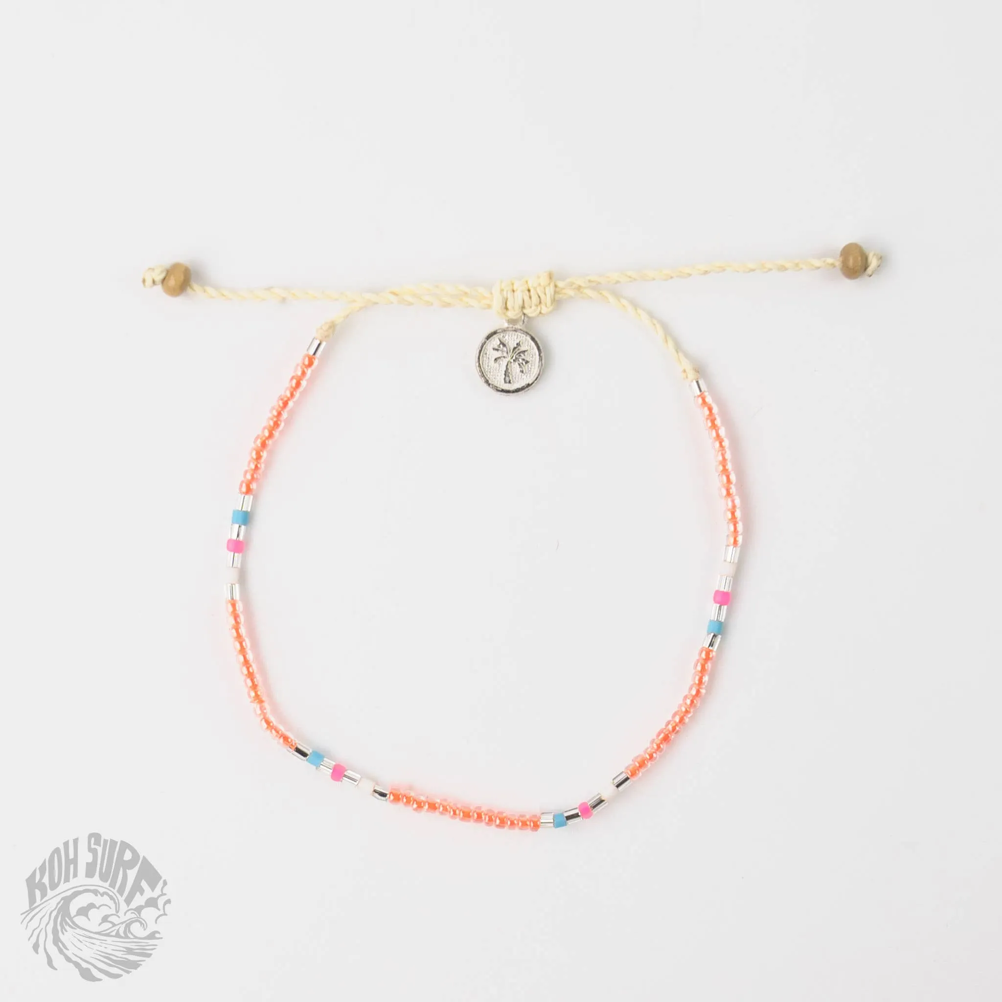 Pineapple Island -  Alila Dainty Beaded Bracelet, Surf Jewelry by Koh Surf: Aqua