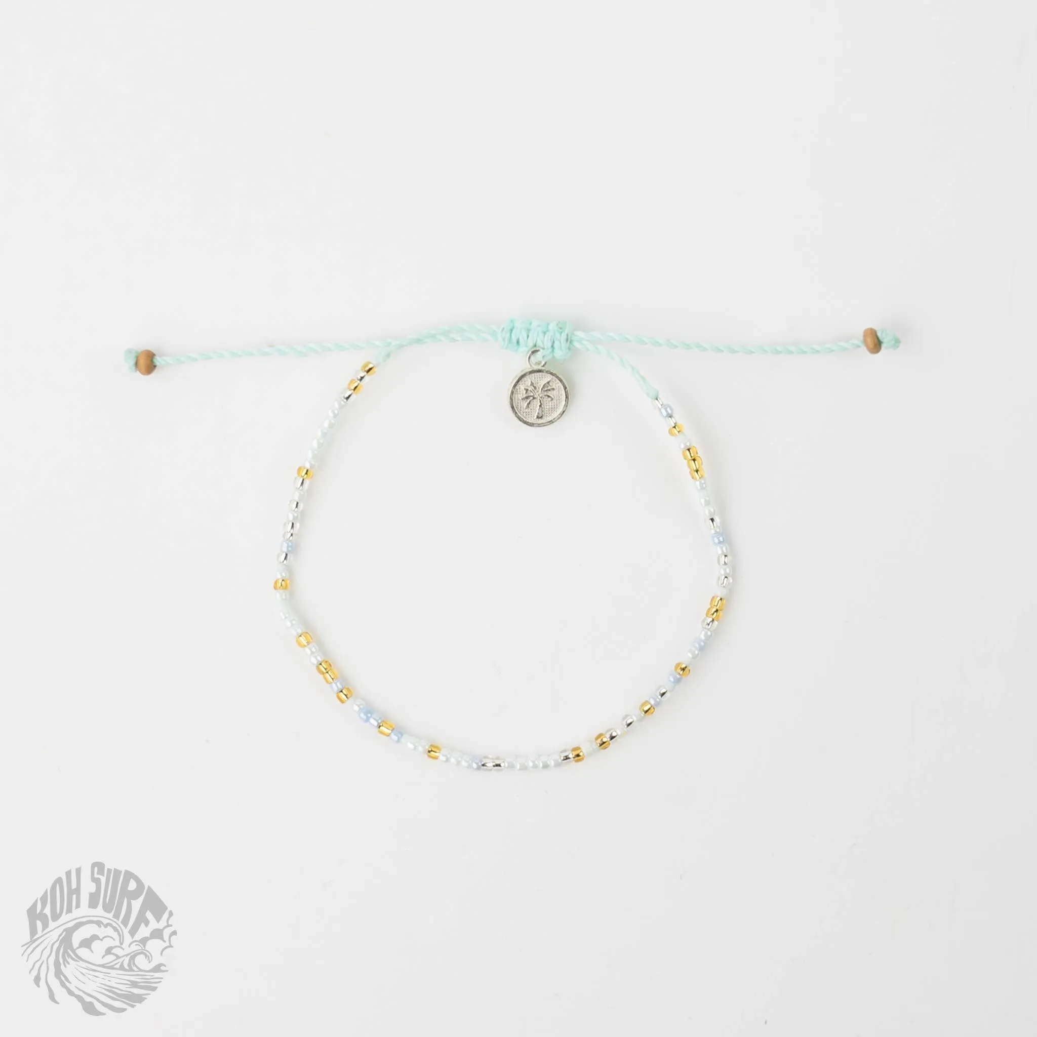 Pineapple Island -  Alila Dainty Beaded Bracelet, Surf Jewelry by Koh Surf: Aqua