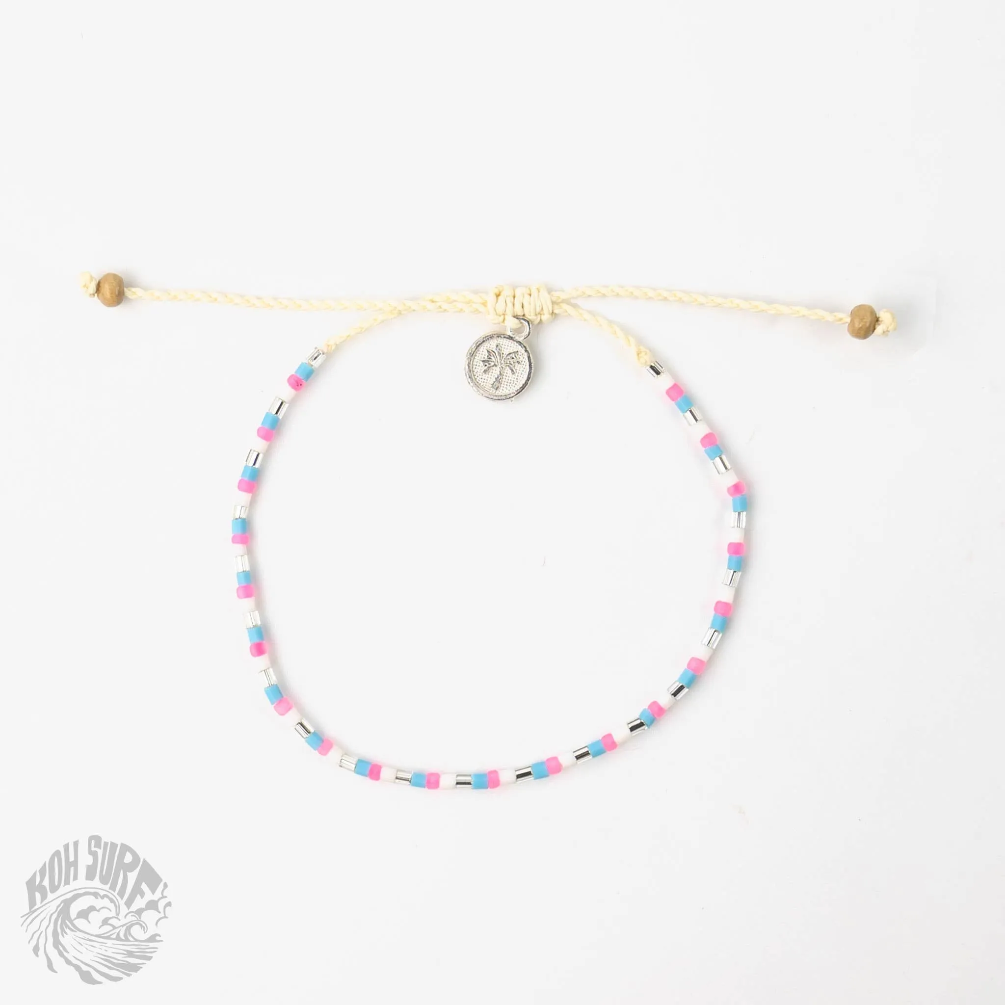 Pineapple Island -  Alila Dainty Beaded Bracelet, Surf Jewelry by Koh Surf: Aqua