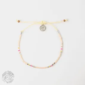 Pineapple Island -  Alila Dainty Beaded Bracelet, Surf Jewelry by Koh Surf: Pink Tones