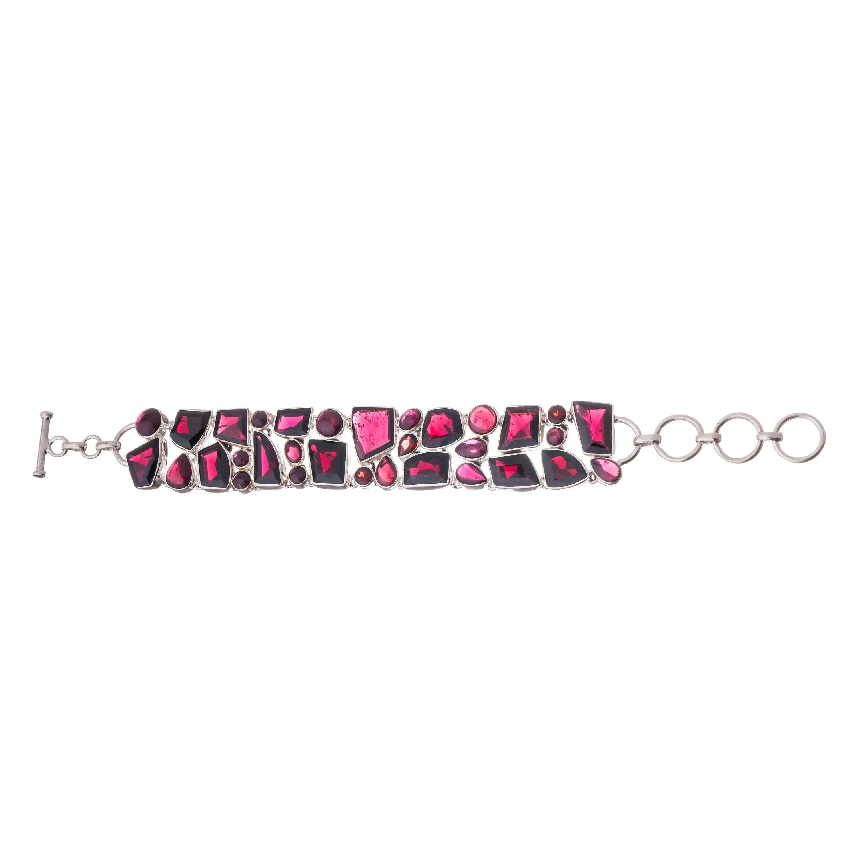 Poppy Garnet Bracelet, Sterling Silver