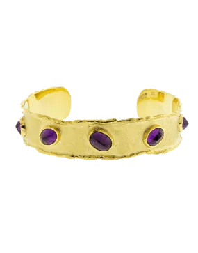 Purple Garnet Cuff Bracelet
