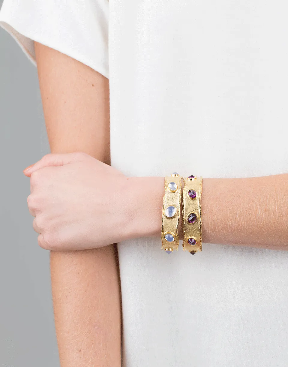 Purple Garnet Cuff Bracelet