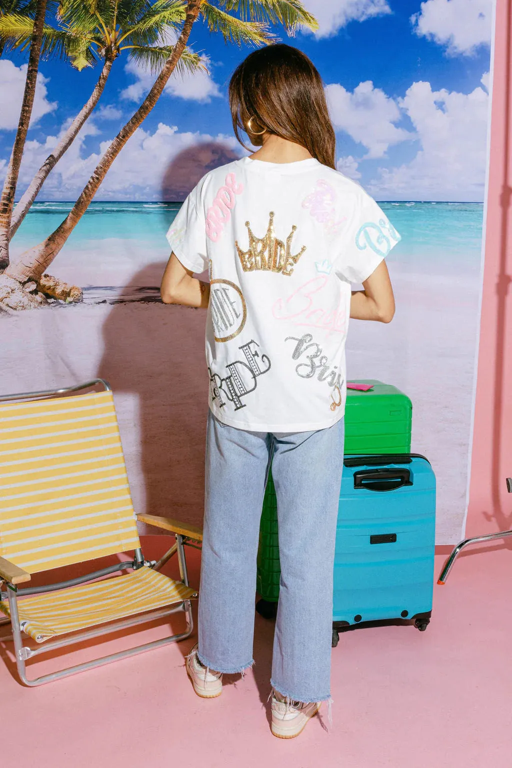 Queen Of Sparkles White Bride Tee