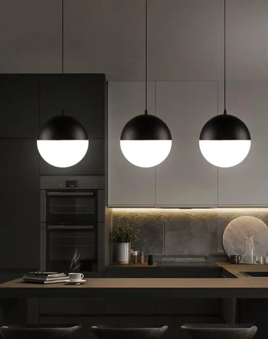 Ragnola Round Grid Glass Cover Pendant Lamp