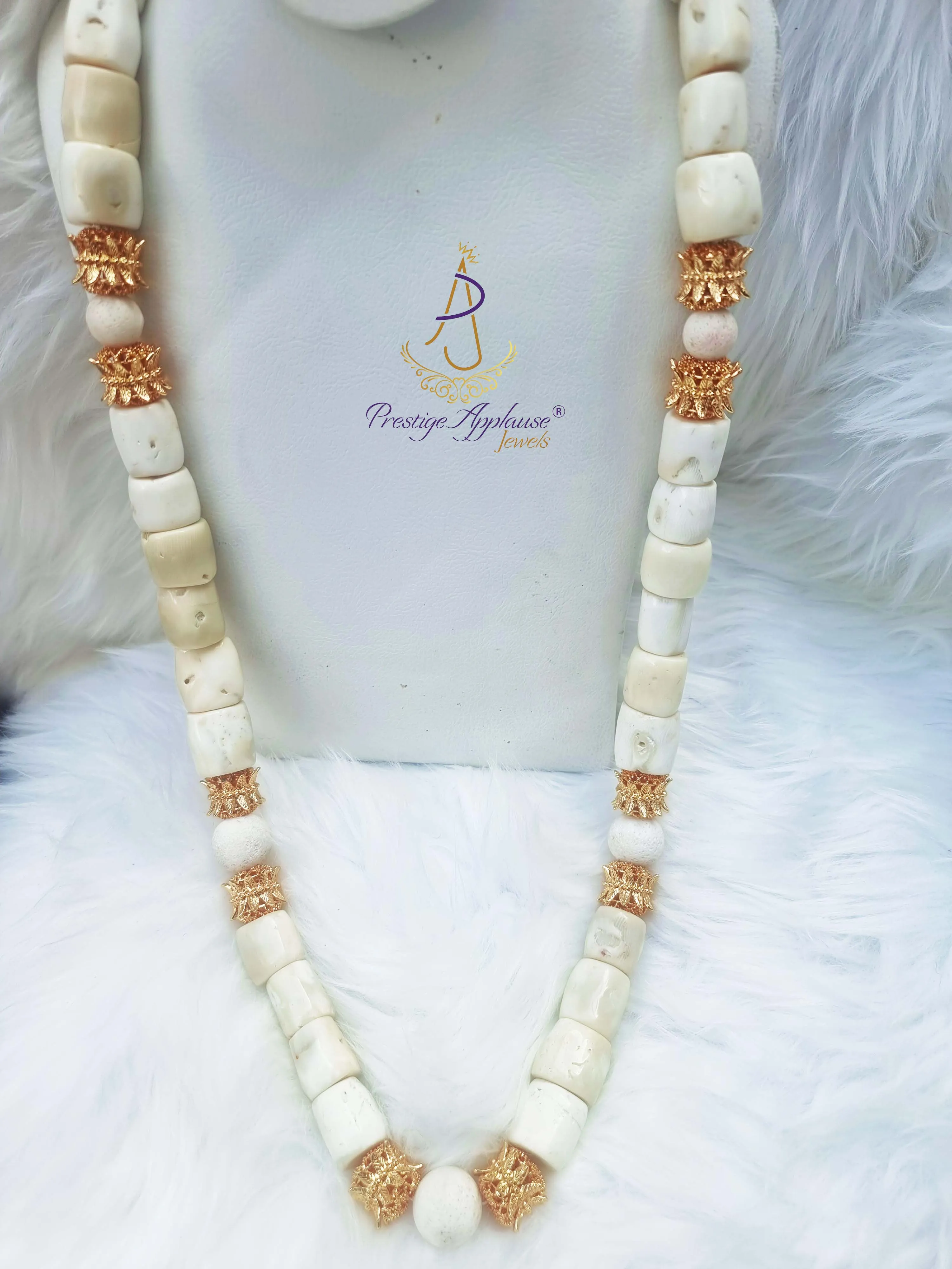Real Traditional Bridal Wedding 100% Coral African Nigerian Necklace Jewellery Set