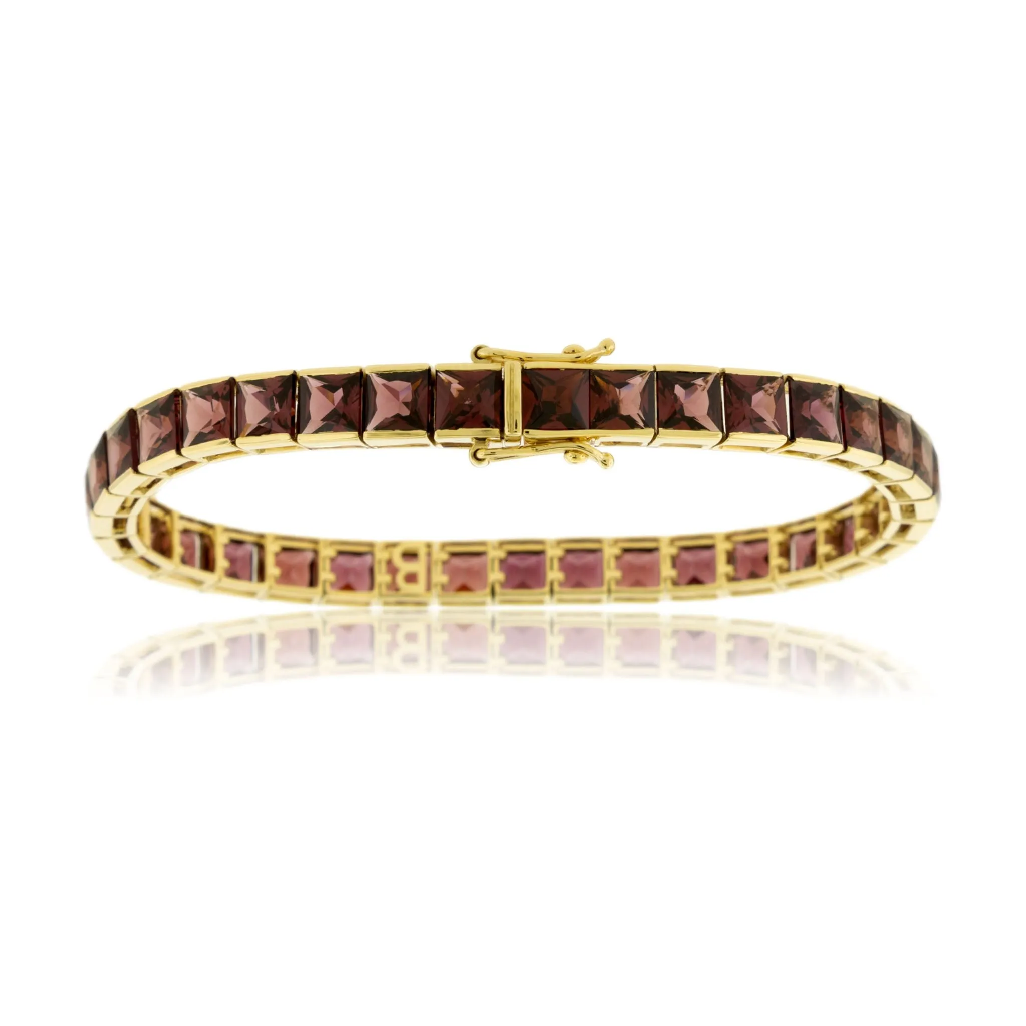 Rhodolite Garnet Tennis Style Bracelet