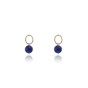 Robin Lapis Earring, Gold Vermeil