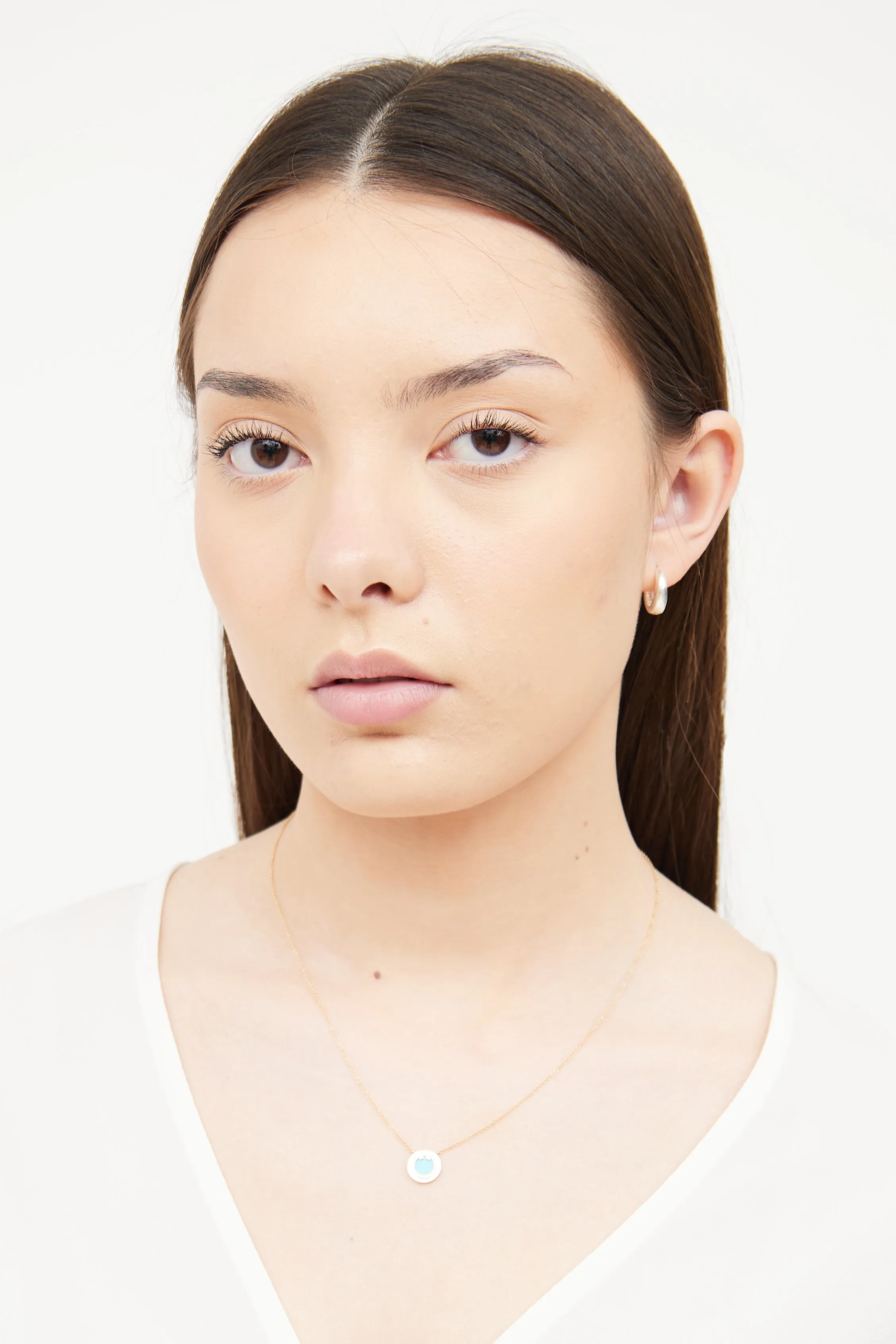 Rose Gold Diamond & Turqoise Necklace